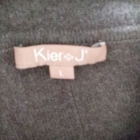 Kier & J Cashmere Sweater brown turtleneck side slits super soft size L - Picture 3 of 13